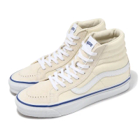 【VANS】休閒鞋 Sk8-Hi Reissue 38 男鞋 米白 藍 拼接 帆布 麂皮 高筒(VN000CR0OFW)
