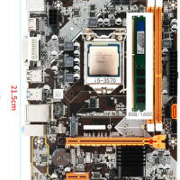 omponente de placa base B75 con LGA1155 Intel Core I5-3570 CPU, una memoria de escritorio de 8GB DDR3 1600MHz SATA III M.2 NVME