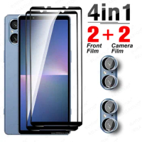 4in1 Protective Glass For Sony Xperia 5 V 5G Tempered Glass for Sony Xperia5V 5 V V5 2023 6.1'' XQ-DE54 Camera Screen Protector