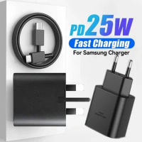 Super Fast Quick Charging 25W PD USB C Charger Cable Eu US UK Type C Wall Charger For Samsung S10 S20 S23 S24 Note 10 htc lg