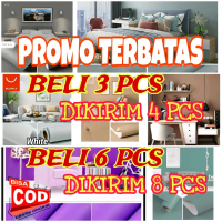 PAKET MURAH BELI 3 ROLL DI KIRIM 4 ROLL Wallpaper dinding abu tua polos putih coklat karakter anak s