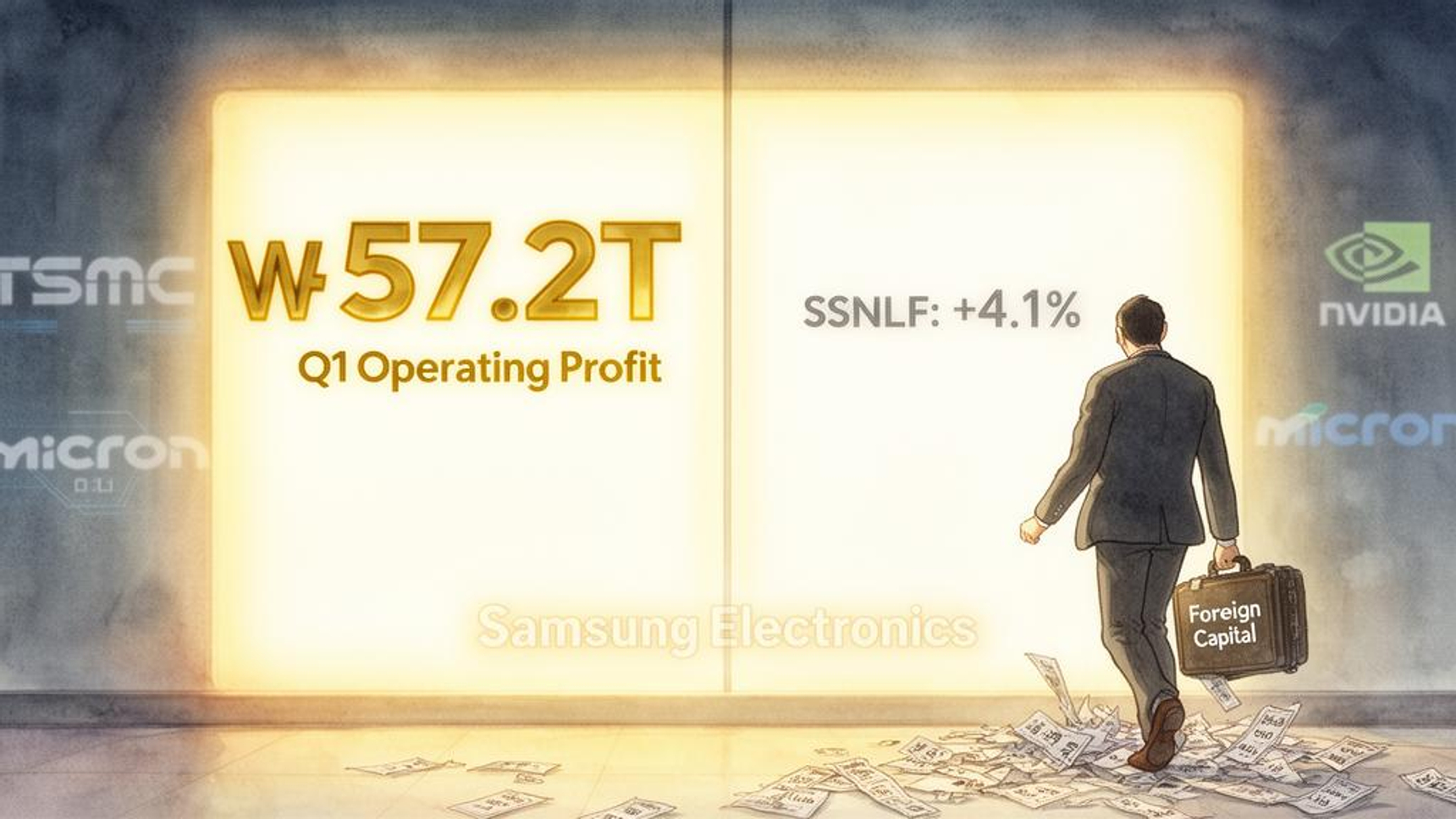 Samsung Electronics Q1 Operating Profit Surpasses ₩57 Trillion, Yet ...