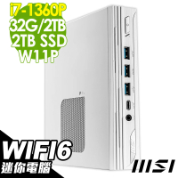 【MSI 微星】i7迷你電腦(PRO DP10 13M-005TW/i7-1360P/32G/2TB HDD+2TB SSD/W11P)