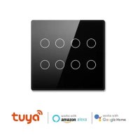 WiFi Smart Switch Smart Home Tuya WiFi 4 6 8 Gang Intelligent Wall Switch for Alexa Google Assistant Voice Control