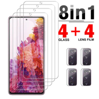 8 in 1 For Samsung Galaxy S24 Ultra S20 FE 5G Camera Lens Screen Protector S 24 Plus S24Ultra S20FE 4G Tempered Glass Full Cover