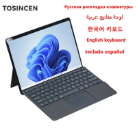 TOSINCEN Backlit Wireless Keyboard for Microsoft Surface Pro 9/8/X for Surface Pro 7/6/5 Pro 4 Pro 3 Go 2 Go 3 Tablet Keyboard