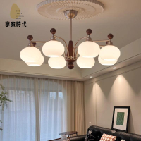 現貨 吊燈 吸頂燈 客廳燈 餐廳燈 照明燈 法式中古客廳吊燈復古高級感2024新款柿子vintage新中式中山燈具 工廠現貨 八折下殺wy3