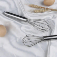 Stainless Steel Manual Whisk Cream Butter Mixer Kitchen Cooking Supplies Household Manual Whisk Egg Beater Baking Accessories