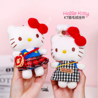 hellokitty KT cat plush doll key chain cute female exquisite little doll bag pendant wholesale Anime