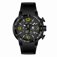 Jam Tangan Pria T5 9147W Chronograph Stopwatch Tali Rubber Kuat dan Elastis Kaca Safir Casing Stainl