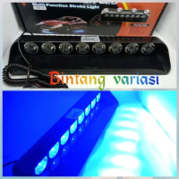 TERLARIS LAMPU LED STROBO DASHBOARD KACA MOBIL DEPAN 8 LED 8MODE