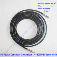 1/4"X35'/10mX3000PSI/20MPa(S13) Pressure Washer Sewer Jetter cleaning hose with 1/4" Quick Plug Release