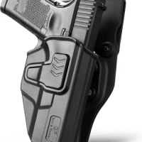 Duty Holster Compatible with Glock 19 19X 23 32 44 45 (Gen 3-5) Pistol Level II Retention Outside Waistband Not Fit G23 Gen5