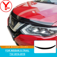 Front Hoop Scoop Cover For Nissan X-trail Xtrail 2014 2015 2016 2017 2018 Bug Shield Hood Guard Bonnet Protector Car Accessories