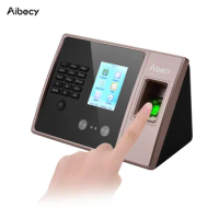Aibecy Multi-language Biometric Fingerprint Attendance Machine with HD Display Screen Face Fingerprint Password for office
