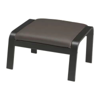 POÄNG 椅凳, 黑棕色/glose 深棕色, 68x54x39 公分