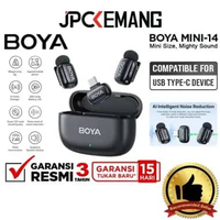 JPC KEMANG Boya Mini USB-C / Lightning Port / Camera TX+TX+RX Wireless Microphone BoyaMini GARANSI R