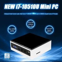 EGLOBAL Latest I7 10510U 10th GEN GAMING MINI PC Core I7 64GB DDR4 512GB M.2 NVME SSD AC WIFI Windows 10pro computer