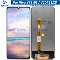 6.58" Original For VIVO Y72 5G V2041 LCD Display Touch Screen Digitizer Assembly For Vivo Y72 5G lcd display