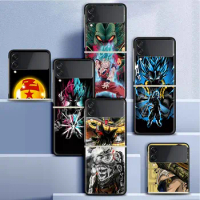 Thin Folding Case for Samsung Galaxy Z Flip3 Flip 4 Flip4 5G Flip 5 Fashion Cell Phone Cover Fundas Dragon -Ball