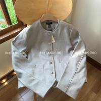 ✨พร้อมส่ง ⚡️แจ็คเก็ต New look Pale Grey Collarless Soft Jacket แม่💯%