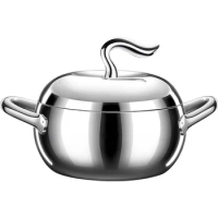 German technology SSGP316 stainless steel soup pot Stew pots Double Ear Soup Pot Apple stainless steel pot for cooking