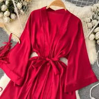 BRA SET PUSH UP KAWAT G STRING WANITA BIKINI 5B027 BRA+CD FREE ONGKIR AMAN Maroon/Kimono All Size