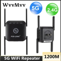 5G WiFi Amplifier WiFi Repeater 5Ghz WiFi Long Range Extender 1200M Wireless Wi Fi Booster Home Wi-Fi Internet Signal Amplifier