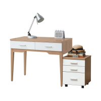 柏蒂家居-維也納3.3尺二抽書桌/工作桌櫃組-140x60x79cm