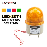 DC 12V 24V AC 110V 220V LED-2071 Red Yellow Green Blue Industrial Warning Light Lamp Small Siren Light With/Without Buzzer