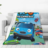 Tayo The Little Bus Child Wool Blankets Korea cartoon anime for kids Custom Throw Blanket for Bed Sofa Couch 200x150cm Quilt