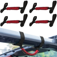 Car Roof Armrest Grab Rope Passenger Handle Braided Umbrella Rope For Jeep Wrangler CJ YJ TJ JK JKU 1995-2020