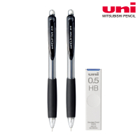 【UNI】Clifter M5-118 國民大嘴自動鉛筆+抗污鉛筆0.5 HB(2筆1芯)