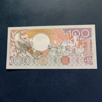 Uang Koleksi 100 Gulden Suriname Burung