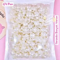(1/4 PON) Manik Manik Kelopak Bunga Mutiara Akrilik DIY Beads - BH173 Manik Kelopak Pon-3