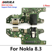 NEW Tested USB Charging Port Charger Board Flex Cable For Nokia 8.3 Dock Plug Connector With Microphone fast charging
