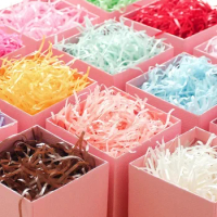 100g Lafite Paper DIY Raffia Shredded Confetti Wedding Birthday Christmas Gift Box Filling Material Tissue Gift Packaging Decor