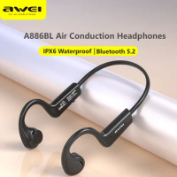 Awei A886BL Air Conduction Wireless Headphones Bluetooth 5.2 Sport Earphone In-ear Earbud For HIFI Running Handsfree Headset