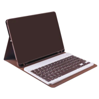 Removable Bluetooth Wireless Keyboard Smart Case for iPad Mini 5/4/3/2/1 Protective Case for iPad Mini Coffee Color
