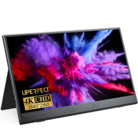 UPERFECT 4K Portable Monitor 15.6'' 3840x2160 UHD IPS Computer Gaming Display HDR w/Speakers &amp; Smart Cover For Laptop Xbox PS5