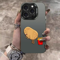 เคส iPhone, เคสมันฝรั่งทอด, เคสซิลิโคน, กันกระแทก, สไตล์วินเทจ, เข้ากันได้กับ iPhone 16, ip 15, 11 P