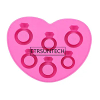 100pcs Diamond Ring Ice Mold Silicone Mold Cooking Tools Cookie Cutter Ice Molds Cream Mould Ice Cream Tools