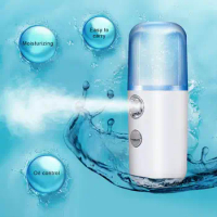 Cool Mist Maker Fogger Face Steamer Nano Mist Handheld Mini Humidifier Facial Sprayer Face Care Portable Water Replenisher