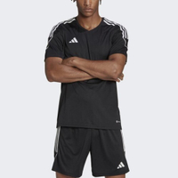 Adidas Tiro 23 Jsy [HR4607] 男 短袖 上衣 T恤 V領 修身 運動 訓練 足球 吸濕排汗 黑