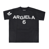 【MM6 MAISON MARGIELA】MM6 Maison Margiela白字字母LOGO棉質短袖T恤(女款/黑)
