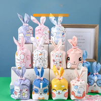 (50 PCS)PLASTIK SNACK PLASTIK COOKIES PLASTIK KEMASAN PESTA/ PLASTIK LUCU/ PLASTIK KELINCI/ BUNNY / 