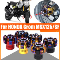 For HONDA GROM MSX125 SF MSX 125 SF 125SF MSX125SF Motorcycle Front Rear Wheel Axle Fork Crash Slider Wheel Axle Cap Protector