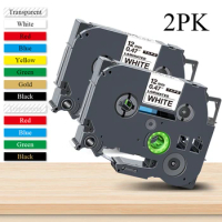 2PK for Brother Tape 12mm 9mm 6mm TZE231 TZE131 TZE631 TZE221 for Brother Labeller PTouch H110 D210 P710BT D450 Labeling Machine