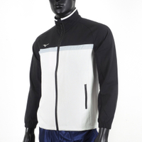 Mizuno [32TC158290] 男 平織 外套 合身版型 立領 運動 休閒 訓練 防風 保暖 黑白