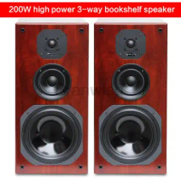 200W 8-inch High-power Three-way Bookshelf Speakers Home Theater HiFi Fever Passive Floor-to-ceiling Speakers Front Speakers